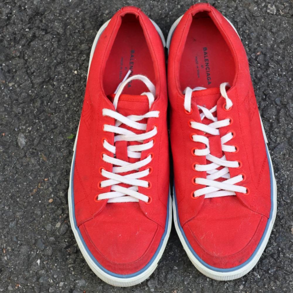 Balenciaga Men's Red Sneakers